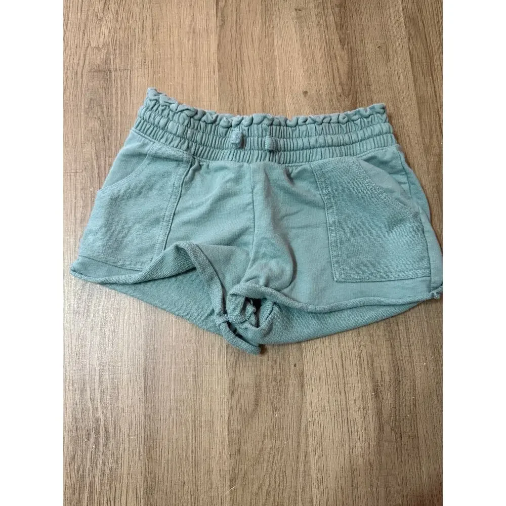 OshKosh Bgosh Girls Mint Shorts 100% Cotton Elastic Waist Sz 7